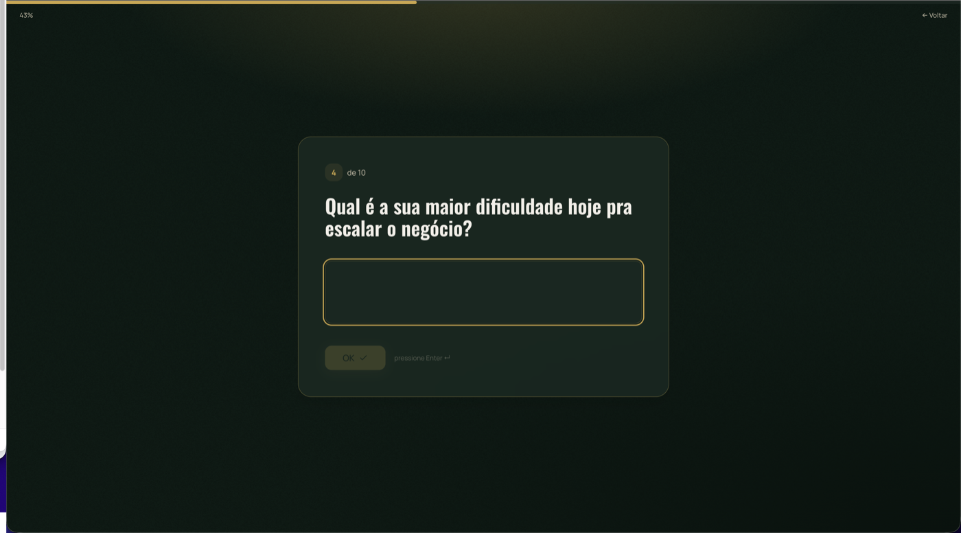 Pesquisa real em uso: Mentoria Ápice
